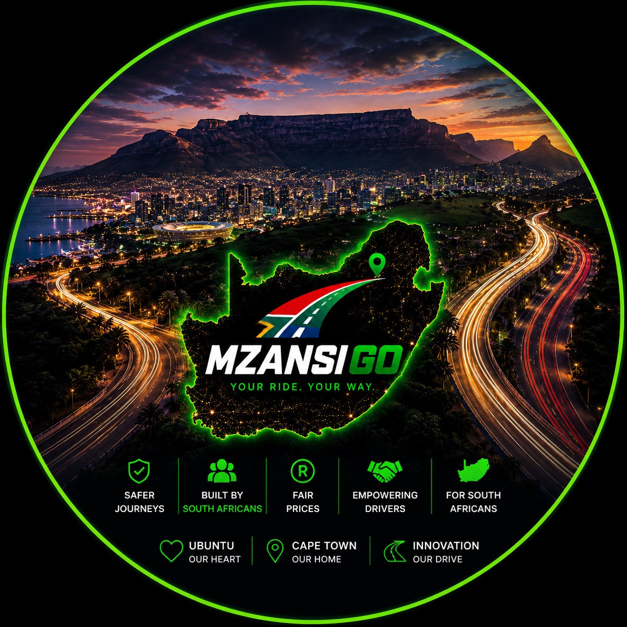 MzansiGo Cape Town brand visual
